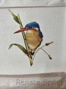 Malachite Bird Embroidery Finished: Lessons Learned from Stitch Direction